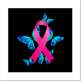 Breast cancer awareness - breast cancer pink ribbon Posters and Art